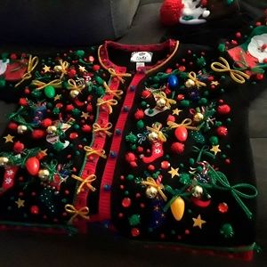 Cute ugly vintage Christmas cardigan